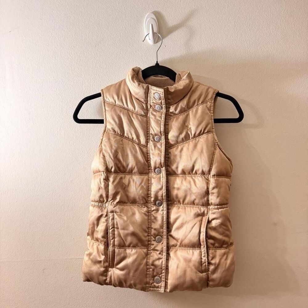 Y2K Vintage Old Navy Tan Puffer Vest Size L